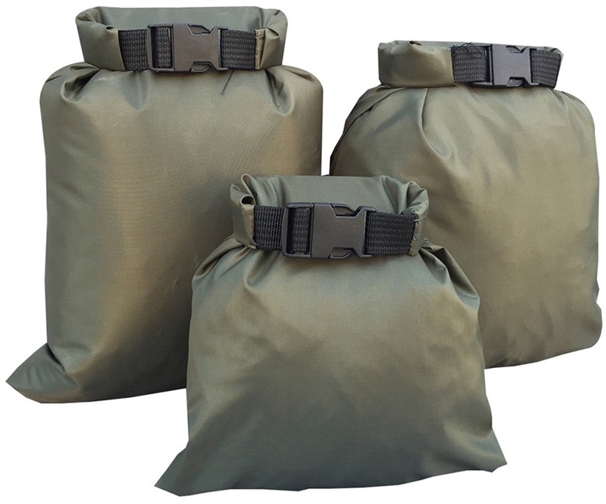 3 Stuks Waterdichte dry bag - Groen - Waterdichte buitentas - Waterdichte Tas - Drijftas voor reizen - Draagbare droogzak - Opbergzakken voor Buiten, Wandelen, Kamper - LOUZIR