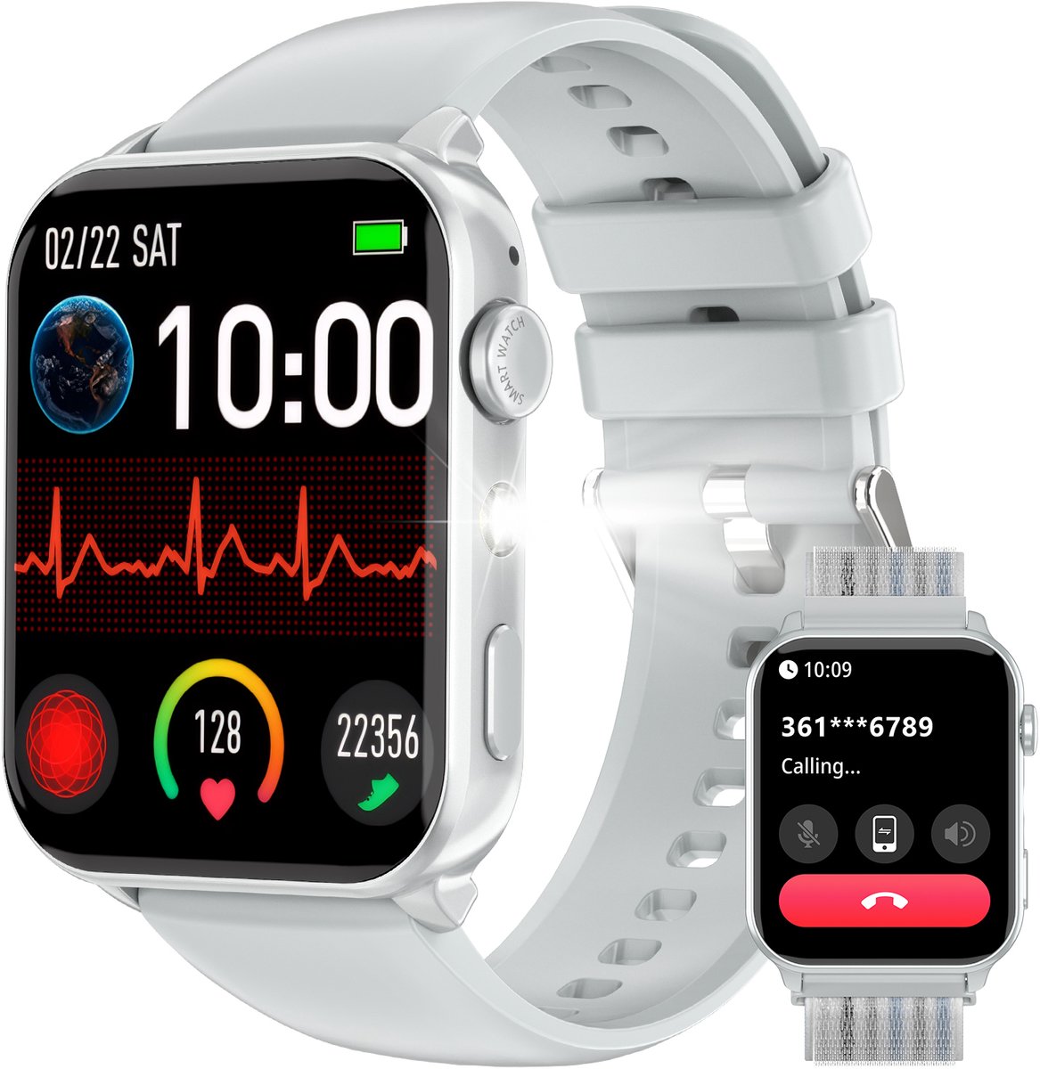 Blackview Watch - R30MAX - Smartwatch - Stappenteller - Slaapmonitor - Zuurstofsaturatiemeter - Compatibel met alle smartphones - Activiteitentracker - Voor dames en heren - Zilver