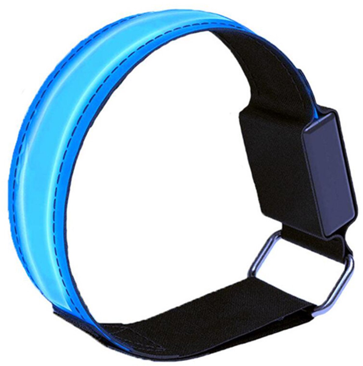 LED armband - Hardlooparmband - Hardloopverlichting - Verlichting voor hardlopen - Sportarmband - Zichtbaarheid in het donker - Sportverlichting - Blauw - Verstelbaar - Jonyx