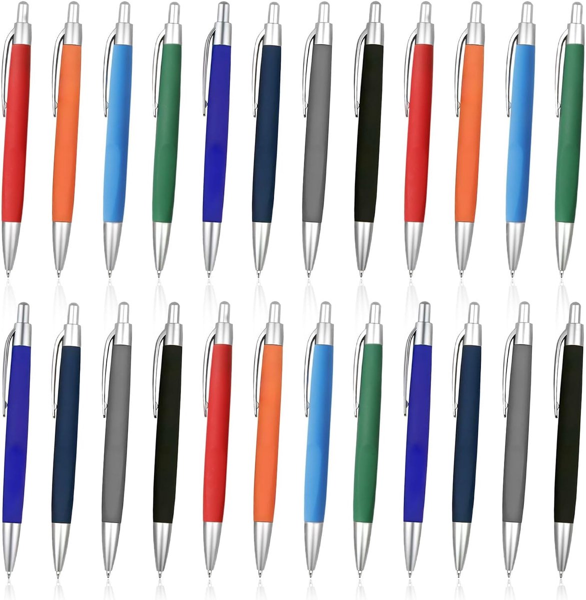 100 stuks balpen, ergonomische balpen, 8 kleuren - ShopVlot