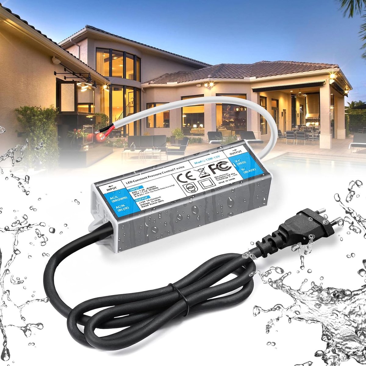 Transformer LED 220V to 12V 12W 1A Outdoor Waterproof IP67 Power Supply 220V to 12V DC Driver Low Voltage Constant - ShopVlot