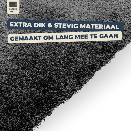 Donkergrijze badmat, extra dik & stevig materiaal, gemaakt om lang mee te gaan.
