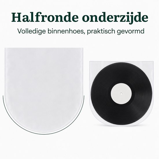 LP Binnenhoezen - 12 Inch Vinyl Hoezen - Antistatisch HDPE - 50 Stuks - 40 Micron - Bescherming tegen Stof en Krassen — afbeelding 4