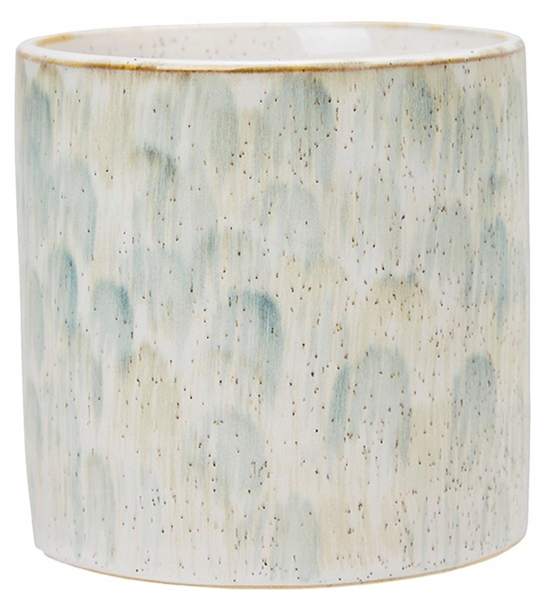 Merkloze Keramische Pottenhouder 13x13cm - Handgemerkt Blauw-Groen