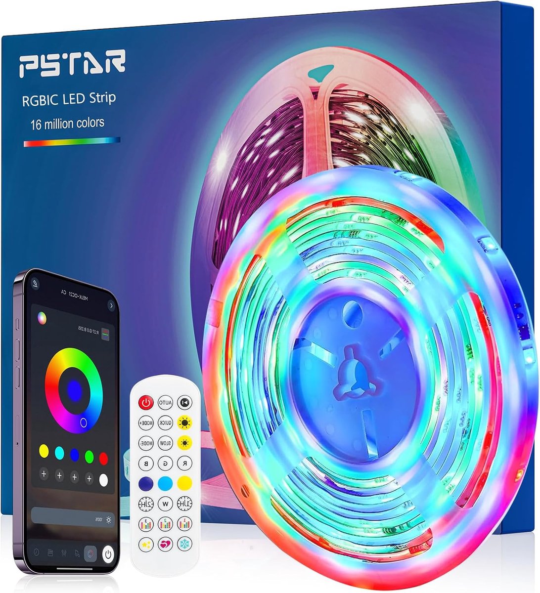 LED TV achtergrondverlichting 4M - RGBIC Led Strip - app controle - muziek sync voor TV en PC - ShopVlot
