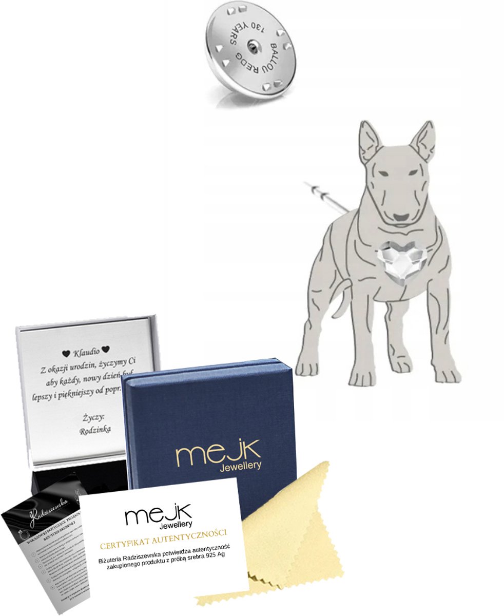 Zilveren 925 Bullterriër Speld - Standaard Model - Cadeau