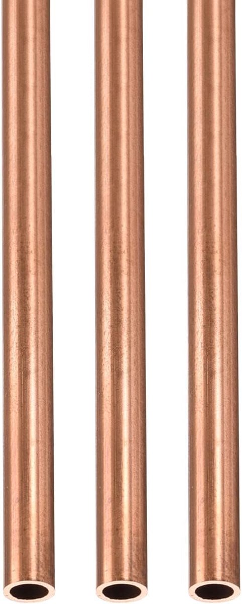 Koperen buis 4mm x 0.5mm x 300mm - ronde metalen buizen - ideaal voor DIY decoratieve frames - ShopVlot