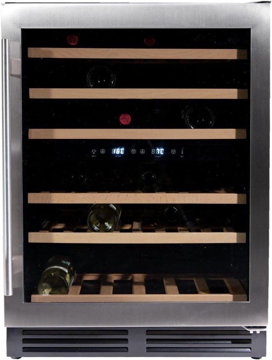 Vernale Wine Climate Cabinet Freestanding or undermount - Stainless steel - Wine fridge 51 bottles - ShopVlot