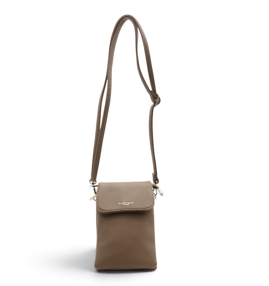 Flora&Co - Paris - Handig Crossbody hand/telefoontasje voor mobiel - gsm - taupe
