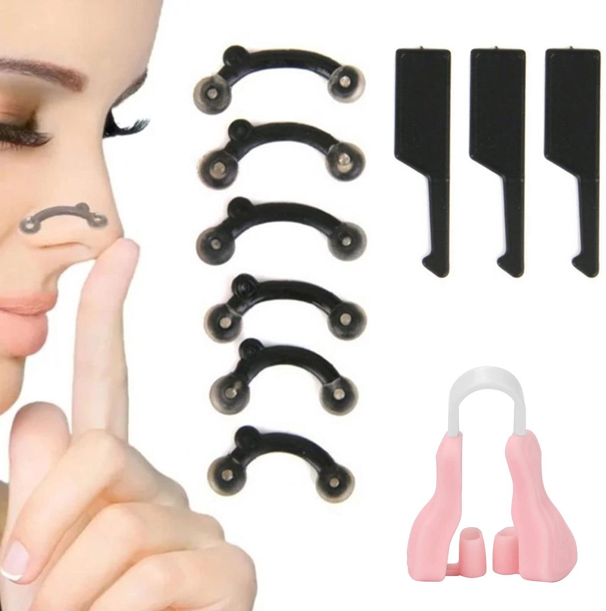 Nose Shaper Lifter Clip - Set van 3 Neuslift Clips van Silikon