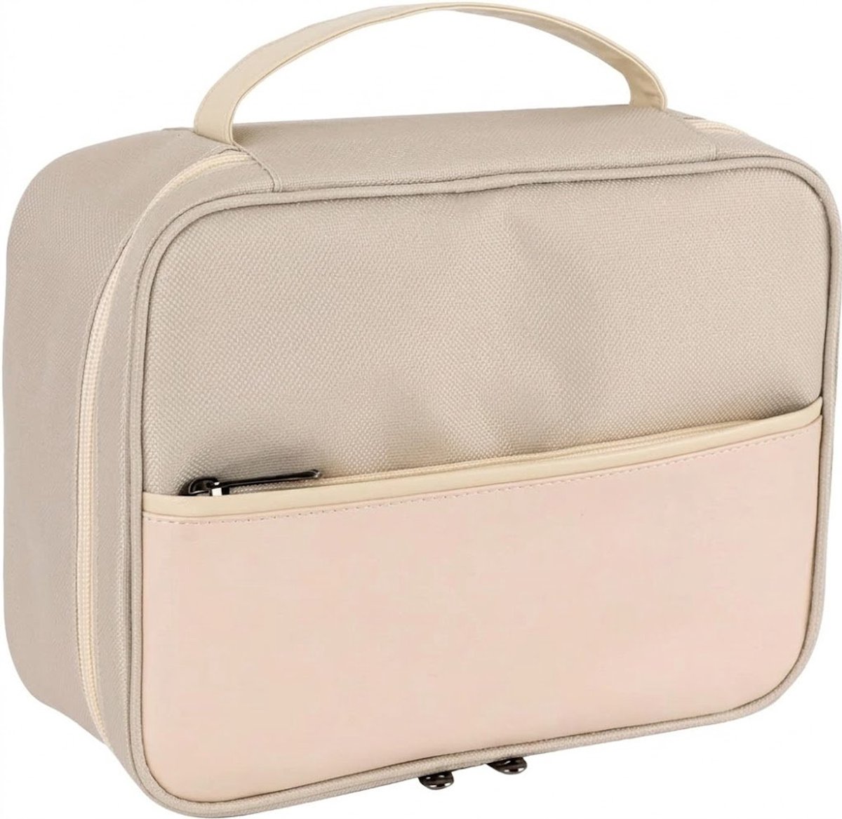 Huis Geluk Elektronica Accessoiretas - Kabelorganizer Reistas voor Oplader, USB-Kabels, SD-Kaarten en Harde Schijf - Beige