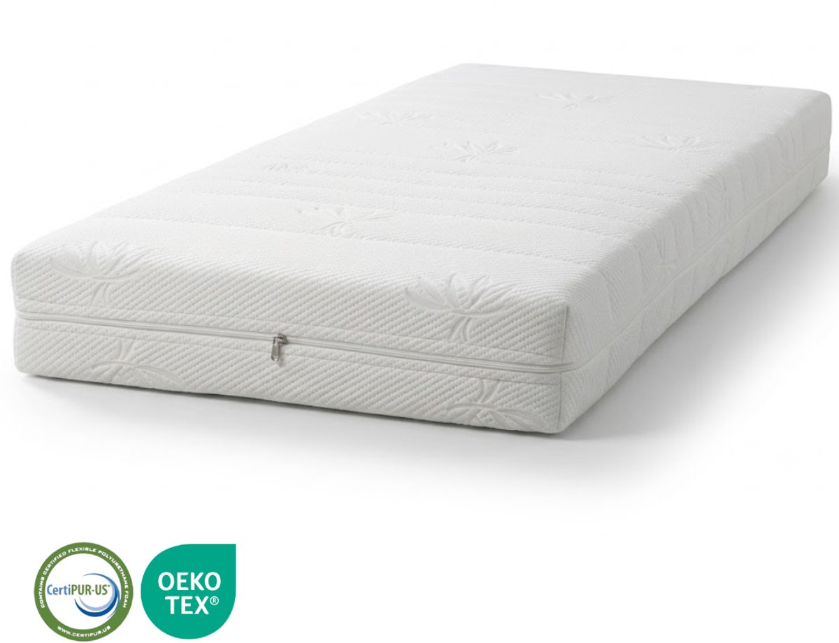 MIA Sleep® Pocketvering Matras 70x180 - 500 veren - Luxe Bamboo Tijk - 20 cm dik - Gemiddeld - 7 zones - Ventilerend - Wasbaar - Orthopedisch