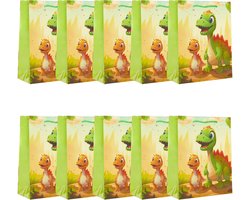 Geschenktassen met Dino Motiv, set van 10 stuks, 18 x 23 x 8 cm