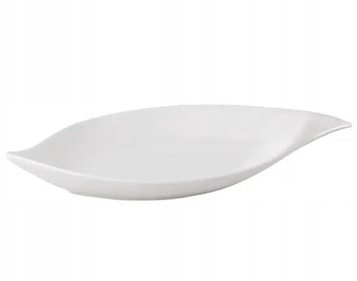 Ambitie Salsa Porseleinen Schaaltje - Wit, 22,8x13cm