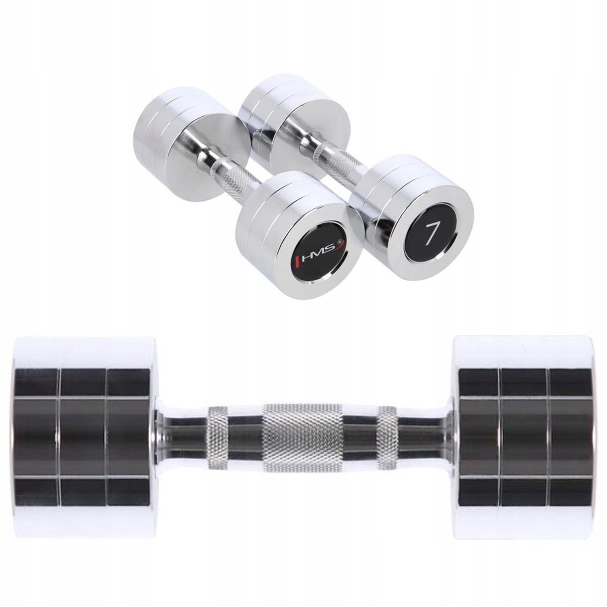 HMS CHD07 Chromen Halters 7 kg (2 stuks) - Fitness & Krachttraining