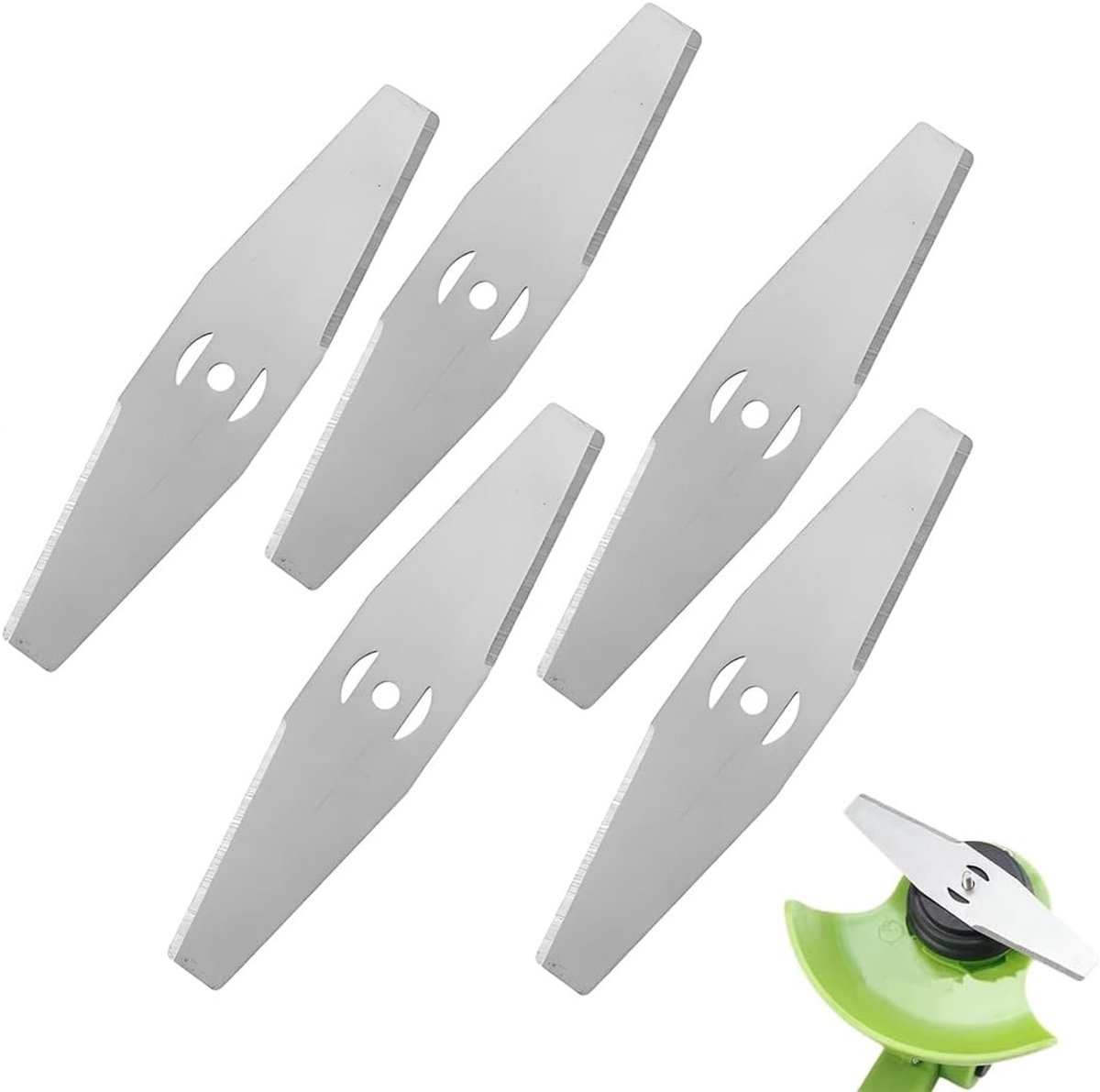 Vervangingsmessen voor Grastrimmer - Staal - 14,8 x 3,3 cm - Duurzaam en Scherp - Voor Elektrische Grasmaaiers