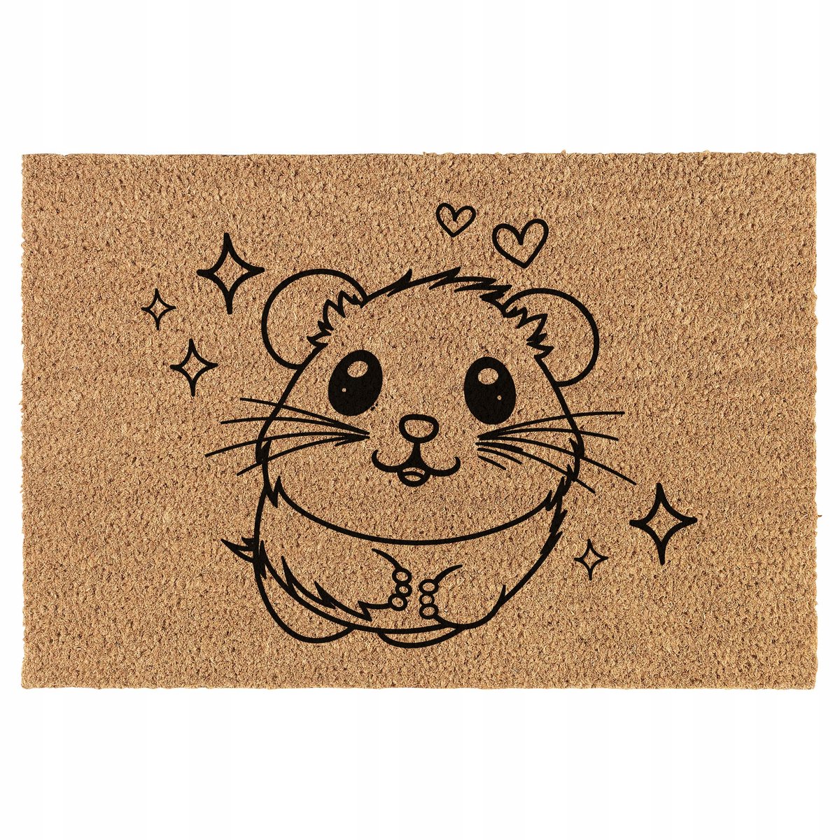 Deurmat Kokosvezel met Hamster Design - 60x40cm