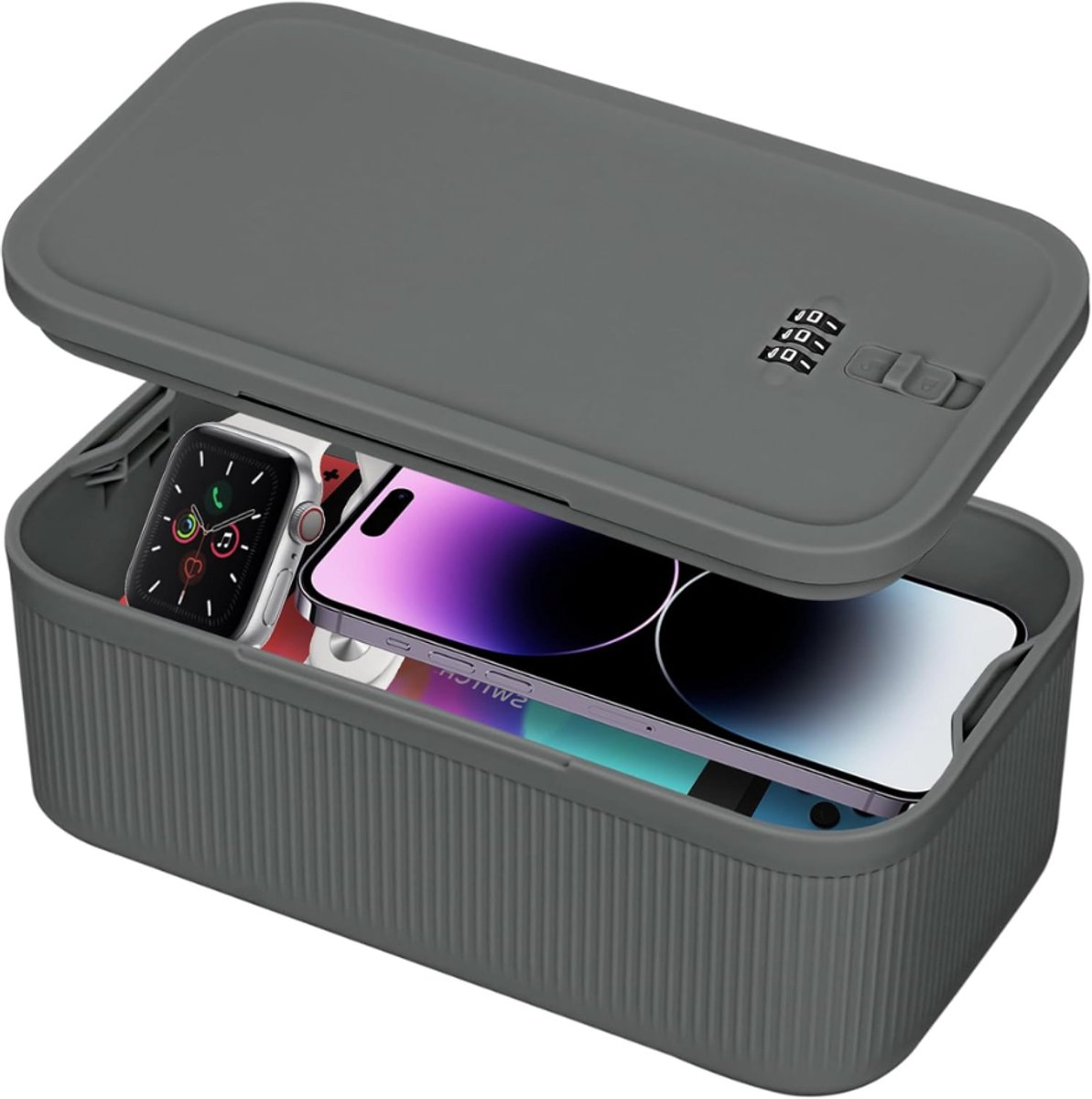 DYVNS® Afsluitbare Medicijnbox met Slot - Opbergdoos Medicijnen en Spullen - Medicijndoos - Grijs