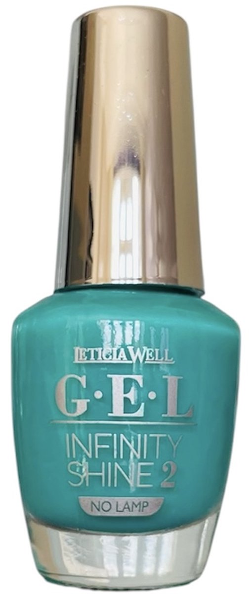 Leticia Well - Gel Effect Nagellak - G.E.L. Infinity Shine 2 - Geen lamp nodig - Zee Groen - Aquamarijn - Helder Groen - 1 Flesje met 15 ml.