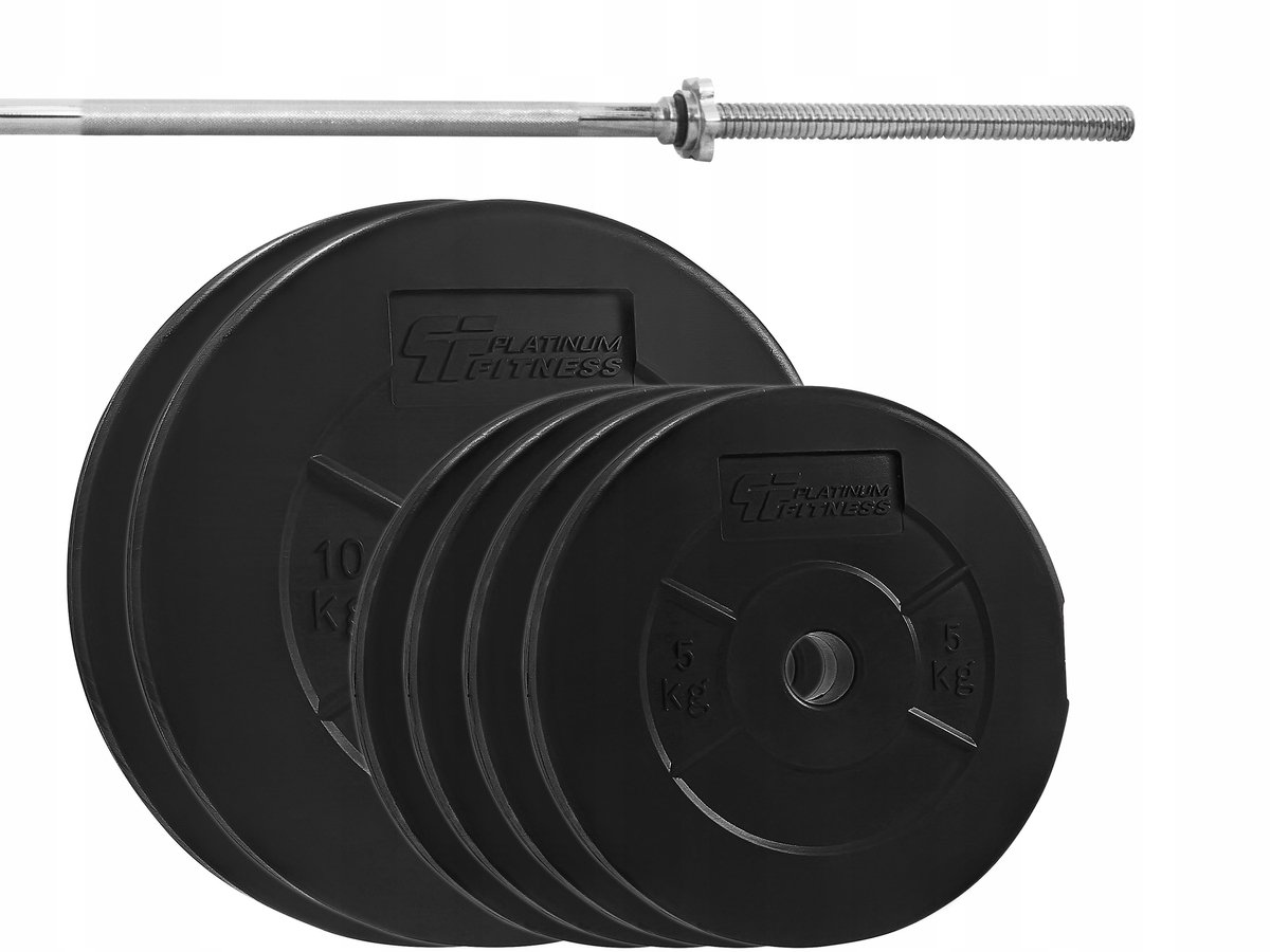 Krachtset 50kg: Halterset met schijven en rechte stang 180cm