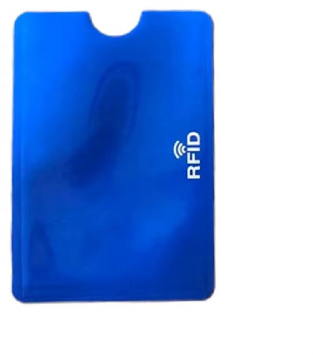 2x RFID pas beschermer - Kaartbeschermer - Pasjes beschermen - Kaarthouder - Bankpas beschermen tegen uitlezen - Pasjeshouder - Blauw - Jonyx