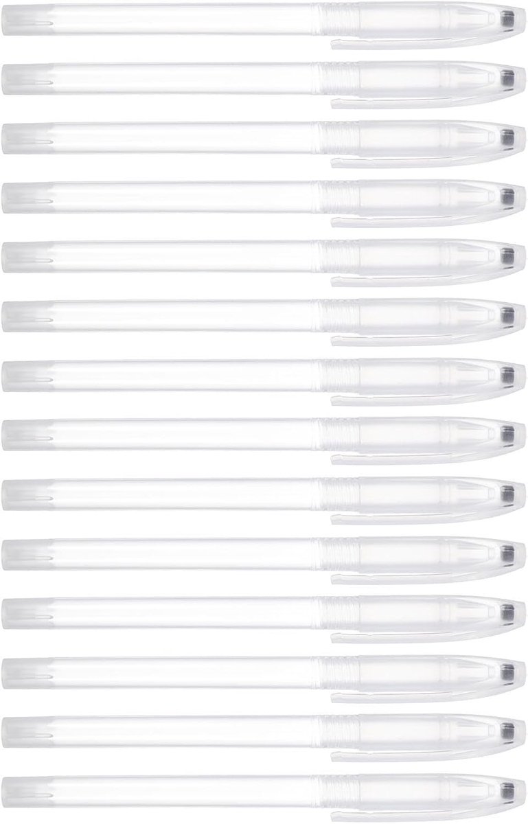 Lege transparante pennenhulzen, kunststof, reservehulzen voor gelpennen en balpennen, voor school, kantoor en - ShopVlot