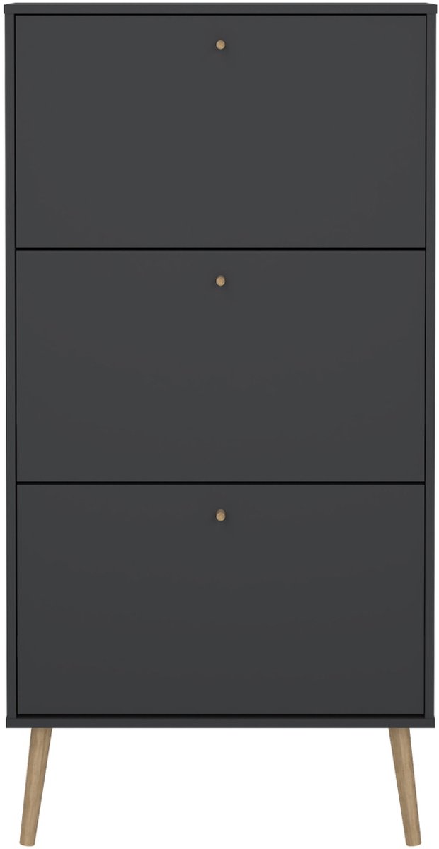 Giga Living Schoenenkast Bodo - Grijs - 70x24x139cm