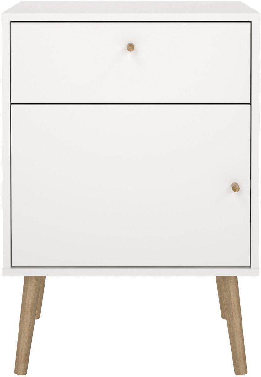 Giga Living Nachtkastje Bodo - Wit - 39x50x72cm