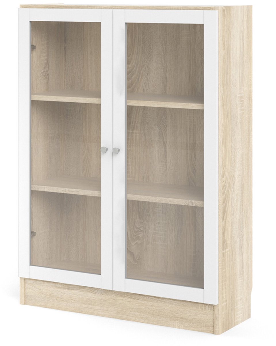 Giga Living Boekenkast Basic - Naturel/Wit - 79x107cm