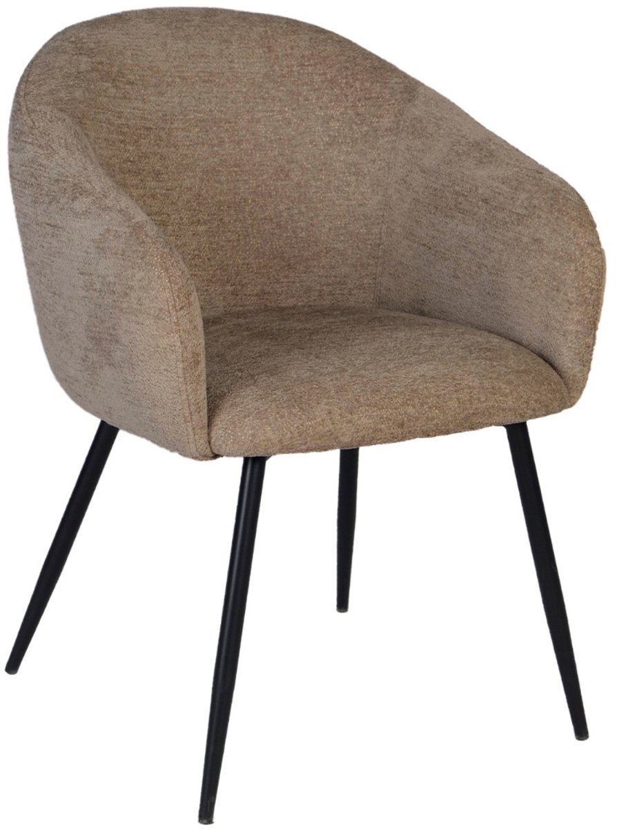 Giga Meubel Eetkamerstoel Meau - Metaal - Taupe - Set van 2