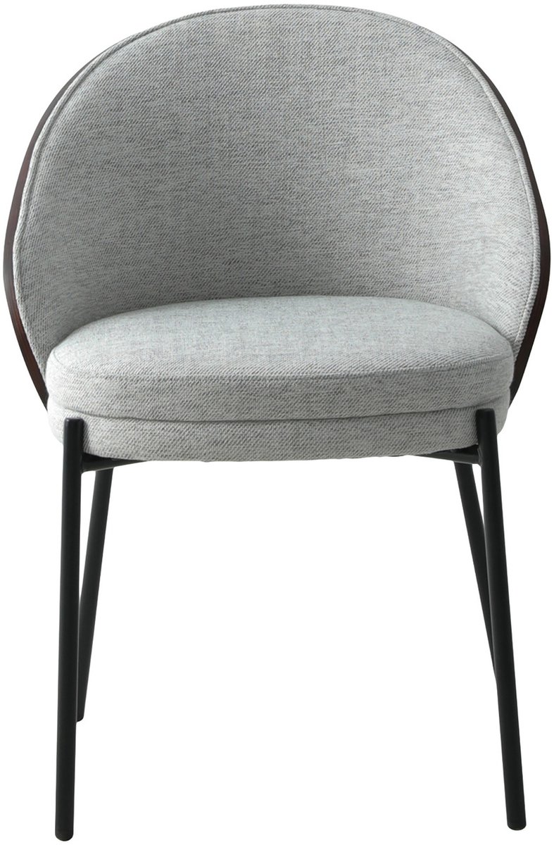 Eetkamerstoel Lichtgrijs - Stof/Textiel - Gewicht 7kg - 53x54,2x75cm - Set van 2