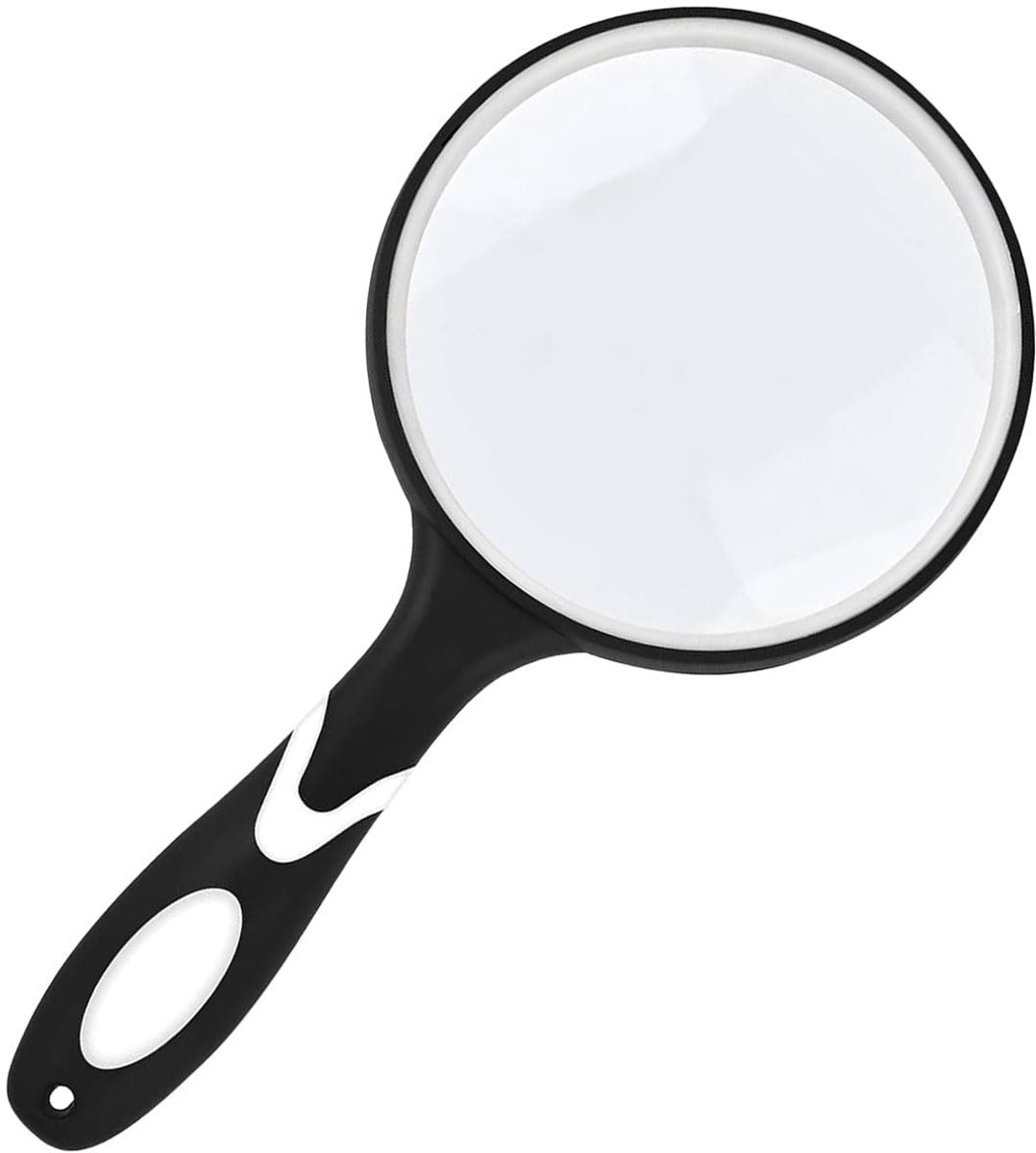 Vergrootglas Hand Vergrootglas Echt Glas Wit met Antislip Handvat voor Lezen Sieraden Kinderen Senioren Insecten; 7,5 - ShopVlot