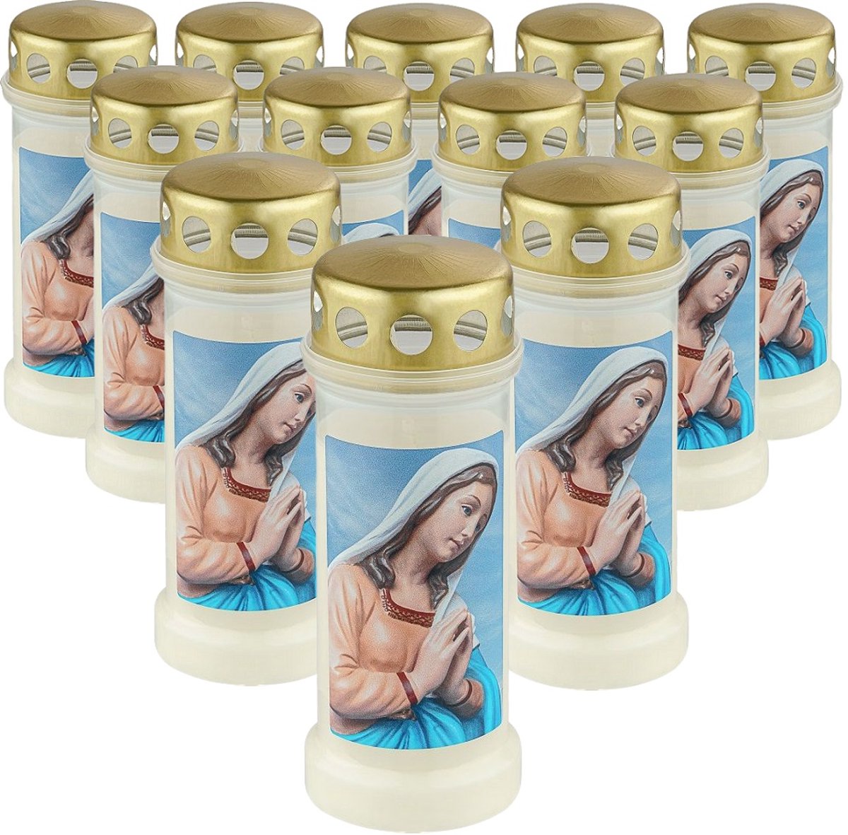 Bolsius Graf Lantaarns MARYJA 12 stuks, 70 uur brandtijd White