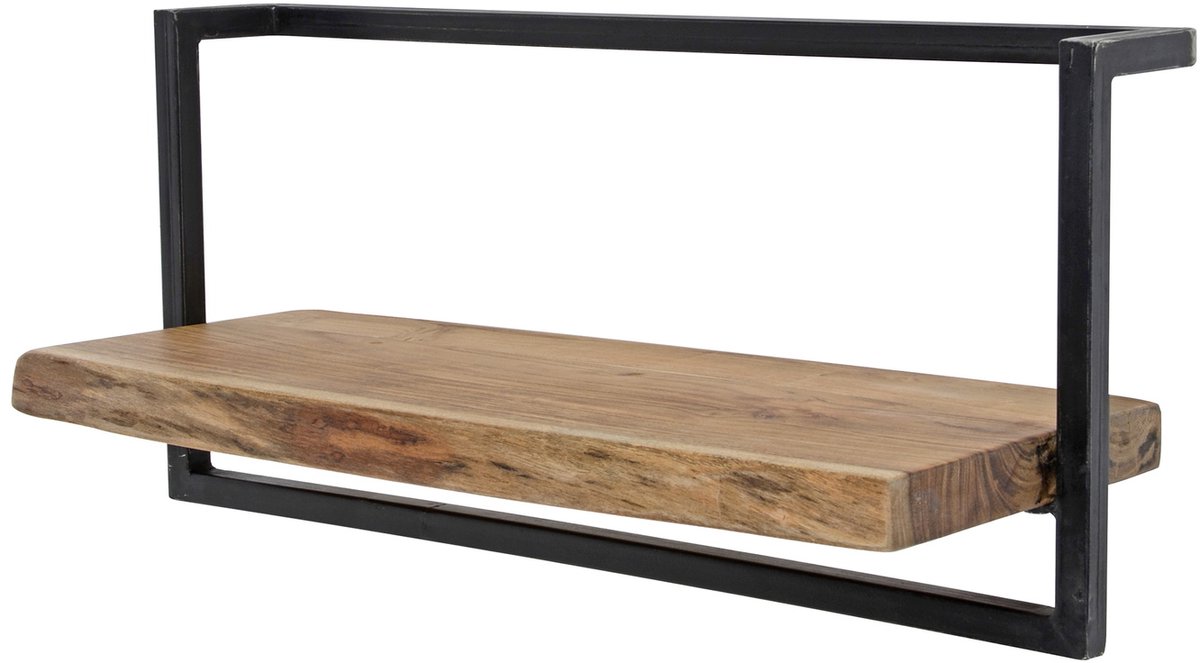 Giga Meubel Wandplank Edge - Naturel Acaciahout - 65x25x30cm