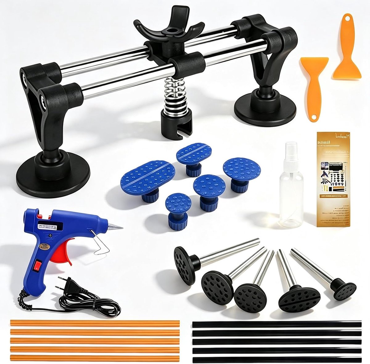 Auto-deukreparatieset 25-delig - uitdeukgereedschap - lakvrije reparatie - voor hagelschade - ShopVlot