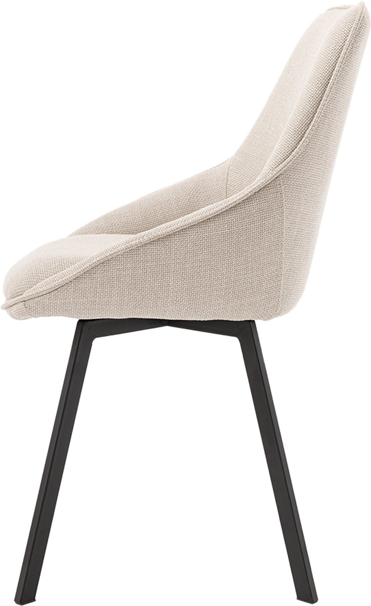 Tower Living Eetkamerstoel Borgo Bjorn 24 Beige Draaibaar - Set van 2