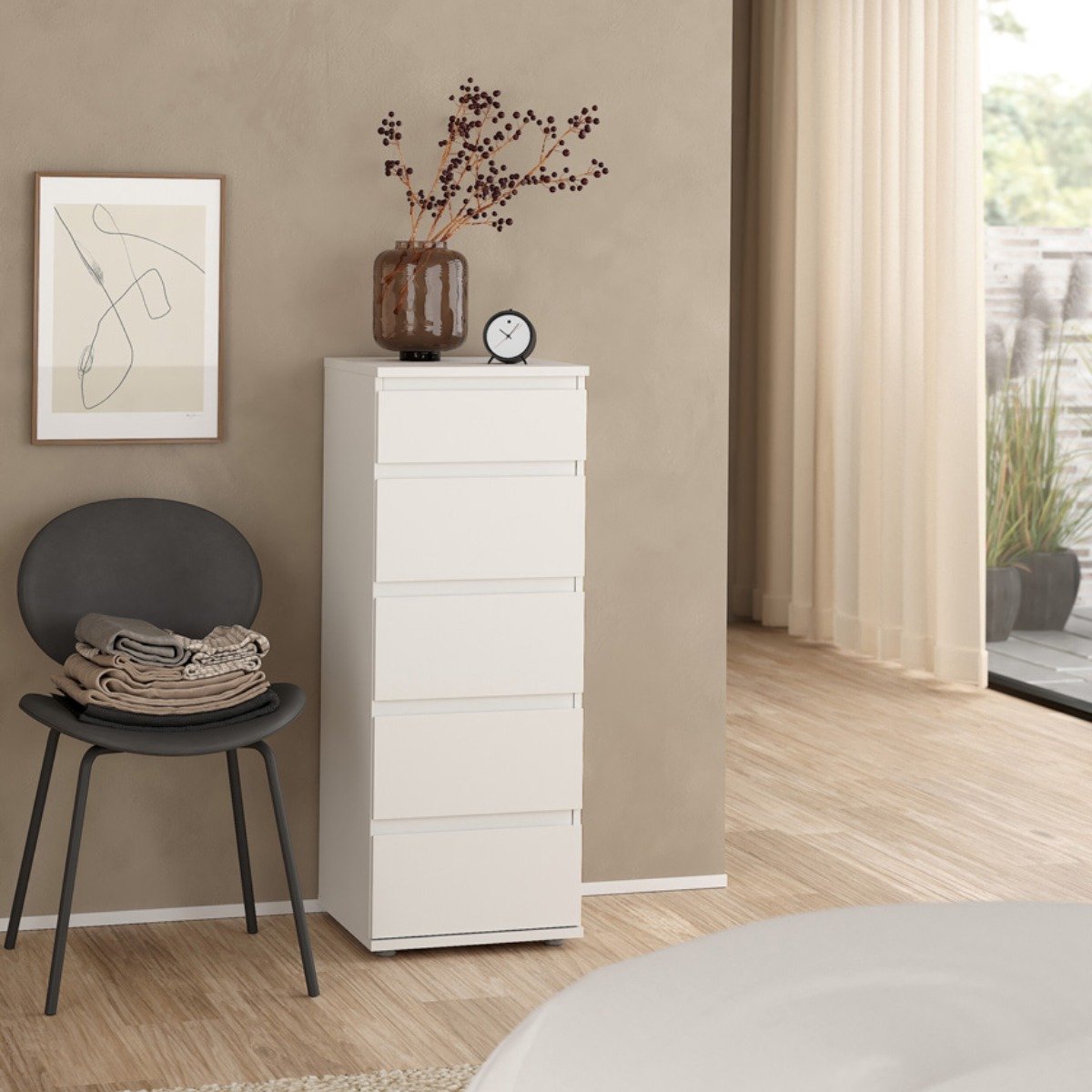 Giga Living Ladekast Nova - Wit - 40x40x105cm