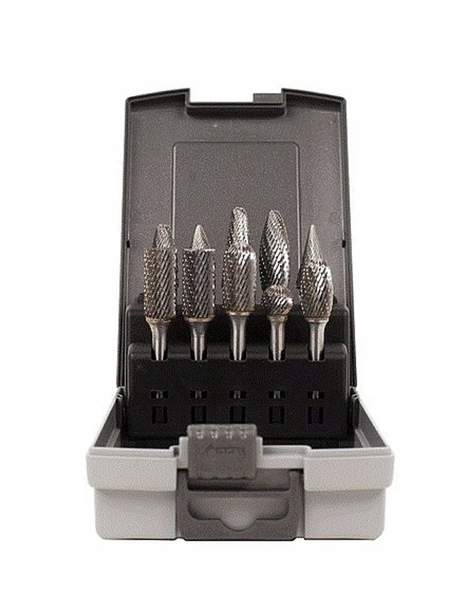 10-delige set roterende metaalfreesjes, 6mm schacht
