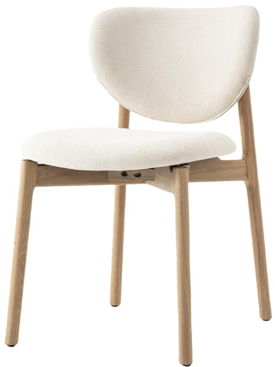 Tower Living Eetkamerstoel Pimonte - Ivoor Stof - 59x49x81cm