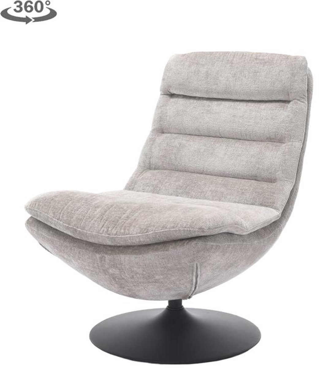 Tower Living Draaifauteuil Marano - Grijs Stof - 100x77x95cm
