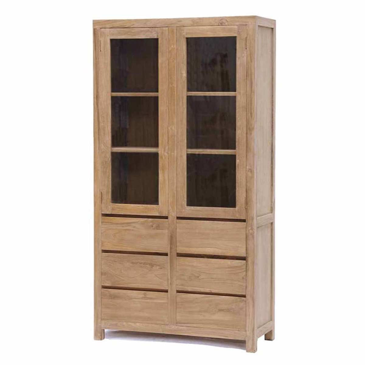 Tower Living Vitrinekast Corona - Bruin Hout - 100x40x190cm
