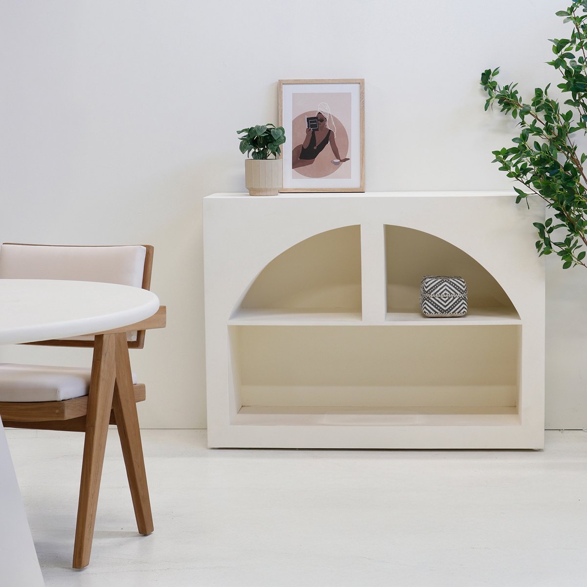 Giga Meubel Dressoir Fien - Beton Ciré - Beige - 120x40x90cm