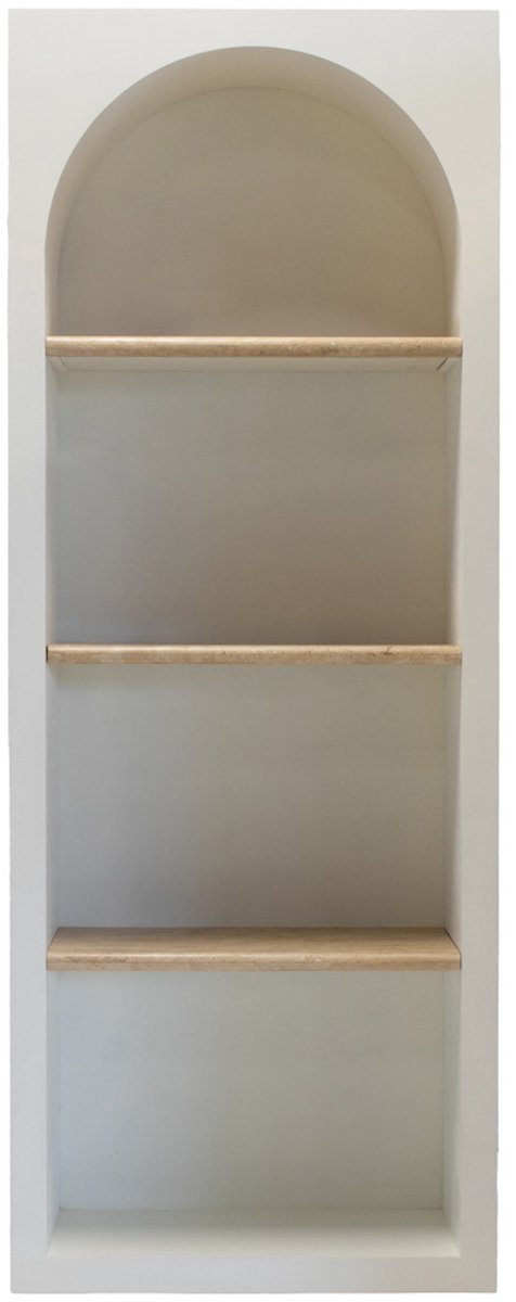 DÉJA Living Vakkenkast Vivé - Travertin - Wit - 80x40x210cm