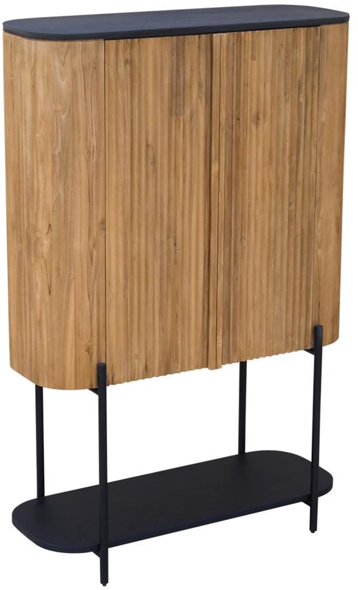 Tower Living Opbergkast Palazzo - Naturel/Zwart Hout - 105x45x160cm