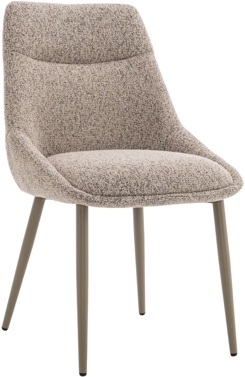 DÉJA Living Eetkamerstoel Malou - Taupe/Taupe - Set van 2