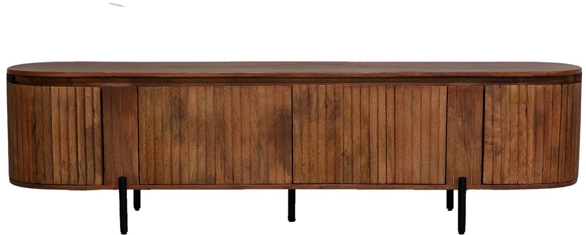 Giga Meubel Tv-Meubel Marlène - Mangohout/Metaal - Naturel - 200cm