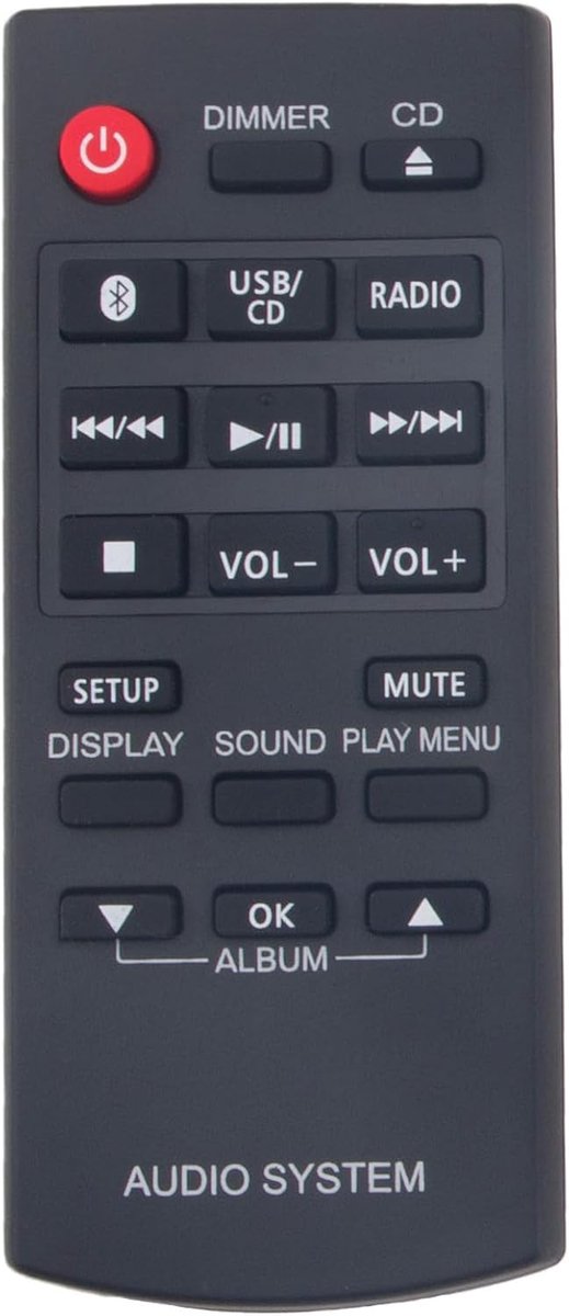 AULCMEET N2QAYB000984 Replace the remote control compatible with Panasonic Mini Speaker SA-UX100 SB-UX100 SC-HC200 - ShopVlot