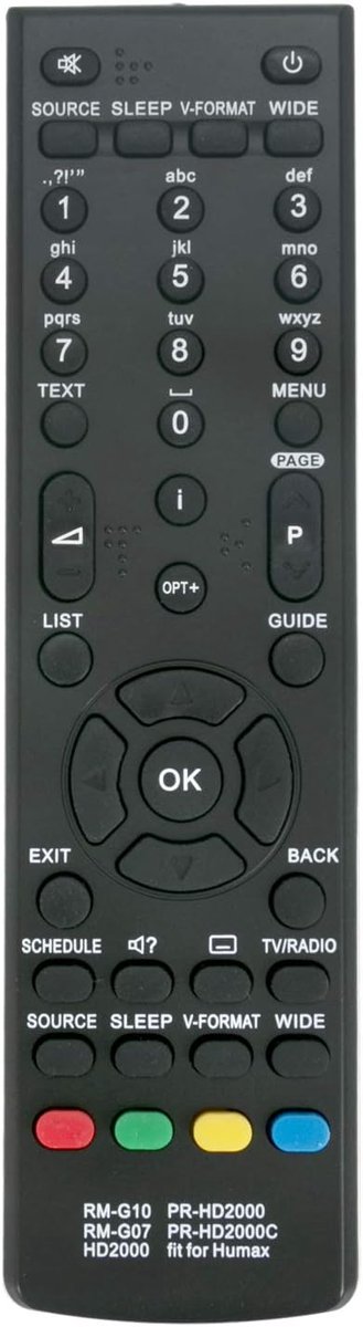 ALLIMITY remote control replaces for Humax RM-G10 PR-HD2000 RM-G07 PR-HD2000C HD2000 - ShopVlot