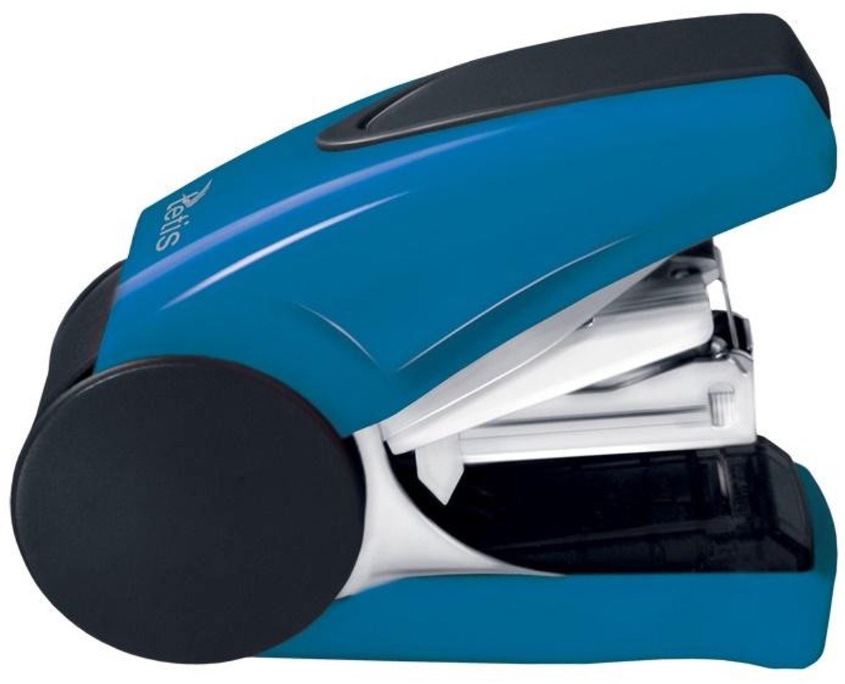 Compacte Blauw-Zwarte Nietmachine voor 20 Vel, Inclusief Nietverwijderaar