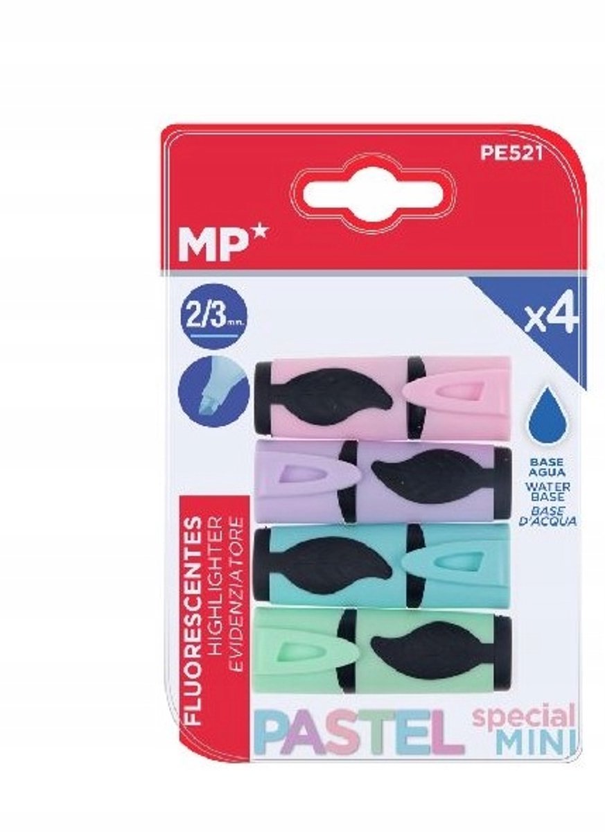 Set van 4 Fluorescerende Markeerstiften - Levendige Kleuren